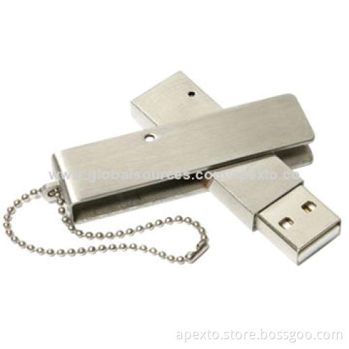 Metal Swivel USB Stick with 16GB Storage Capacity, Supports Password Protection and BootableNew